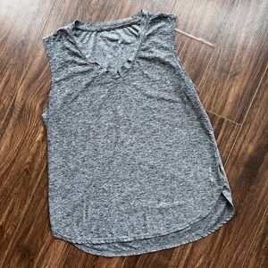 Head Gray Sleeveless Muscle Tee with V-Neck, Size L